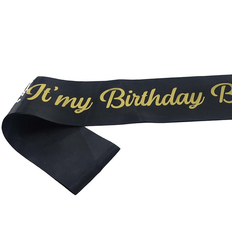 Birthday Party Shoulder Strap Single Layer Bronzing Shoulder Strap Etiquette Strap