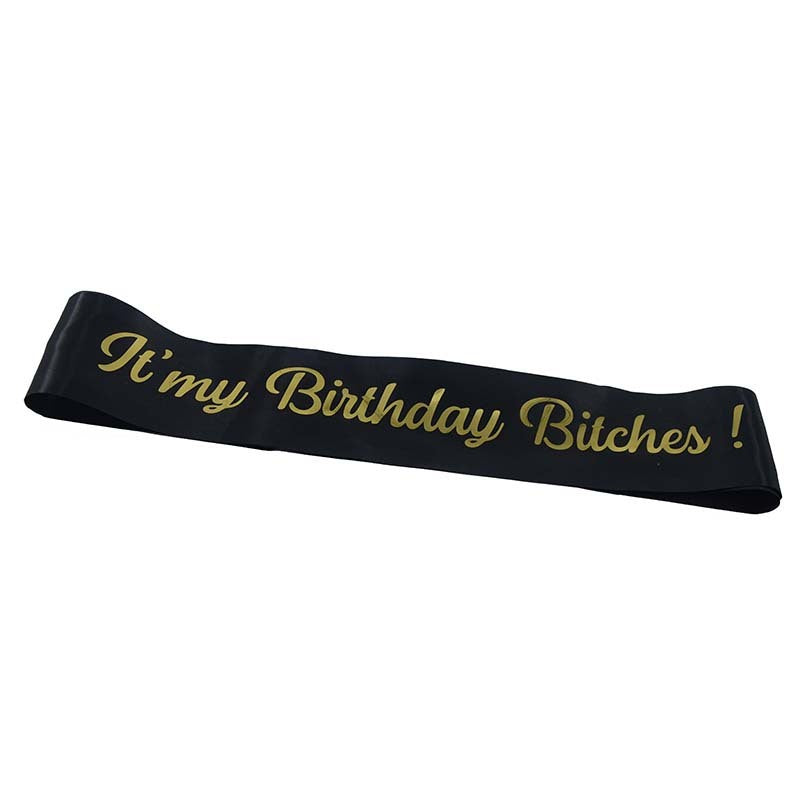 Birthday Party Shoulder Strap Single Layer Bronzing Shoulder Strap Etiquette Strap