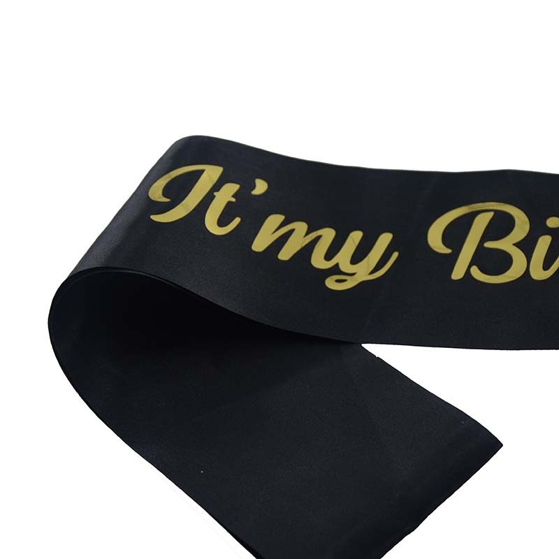 Birthday Party Shoulder Strap Single Layer Bronzing Shoulder Strap Etiquette Strap