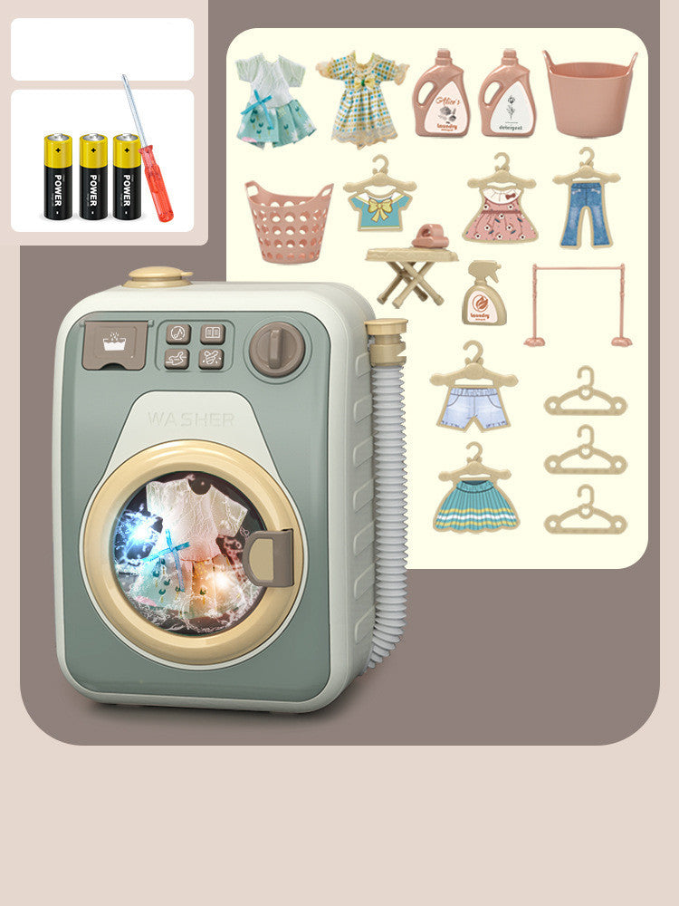 Mini Cleaning Toy Set Simulation Small Household Appliances Series Small Washing Machine Cleaner Play House Doll Set