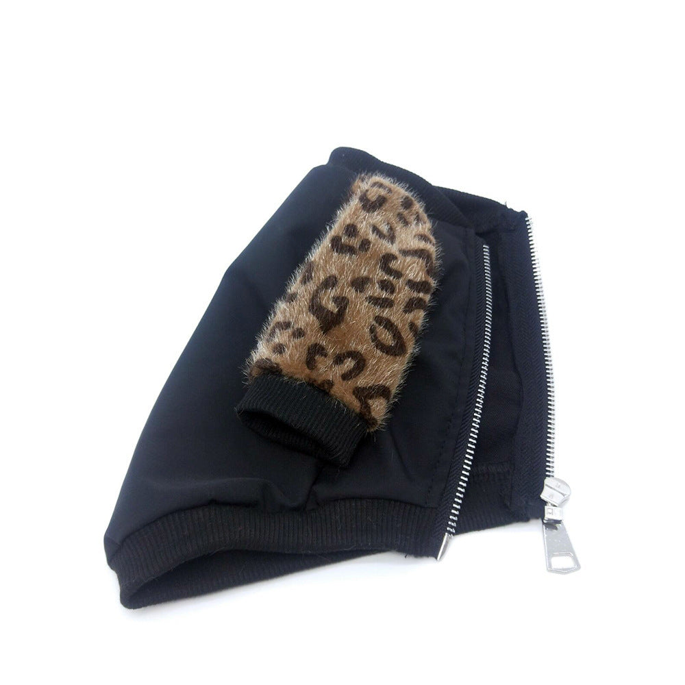 Net Red Same Style Leopard Jacket Dog Clothes