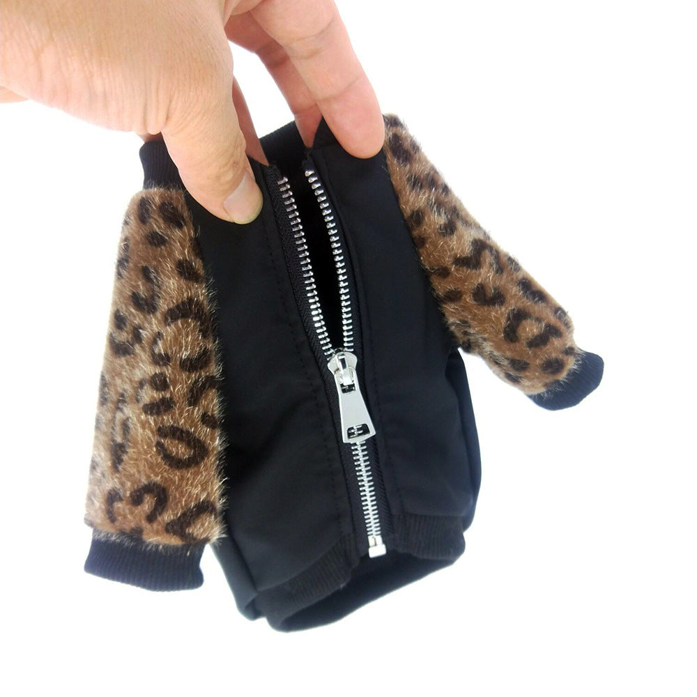 Net Red Same Style Leopard Jacket Dog Clothes