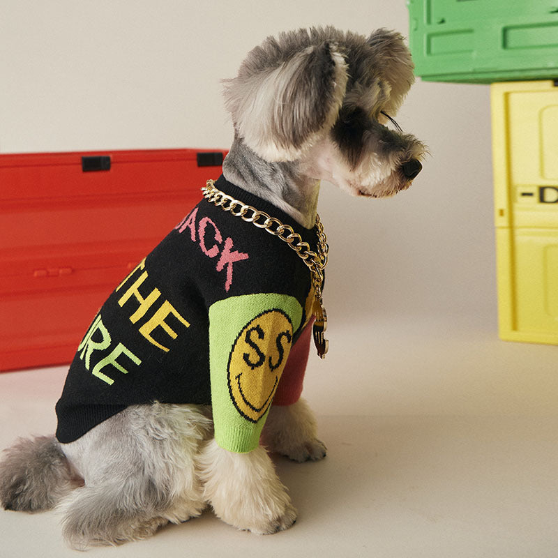 Dog Sweater Autumn And Winter Clothes Teddy Schnauzer Pomeranian Bichon Bulldog Cat Pet Knitwear Trendy Dog Clothes