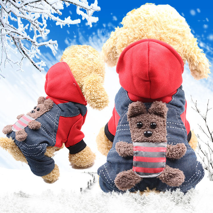 New Year Dog Cat Clothes Accessories Pet Supplies Fall winter Four Legged Cotton-padded Clothes