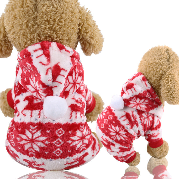 New Year Dog Cat Clothes Accessories Pet Supplies Fall winter Four Legged Cotton-padded Clothes