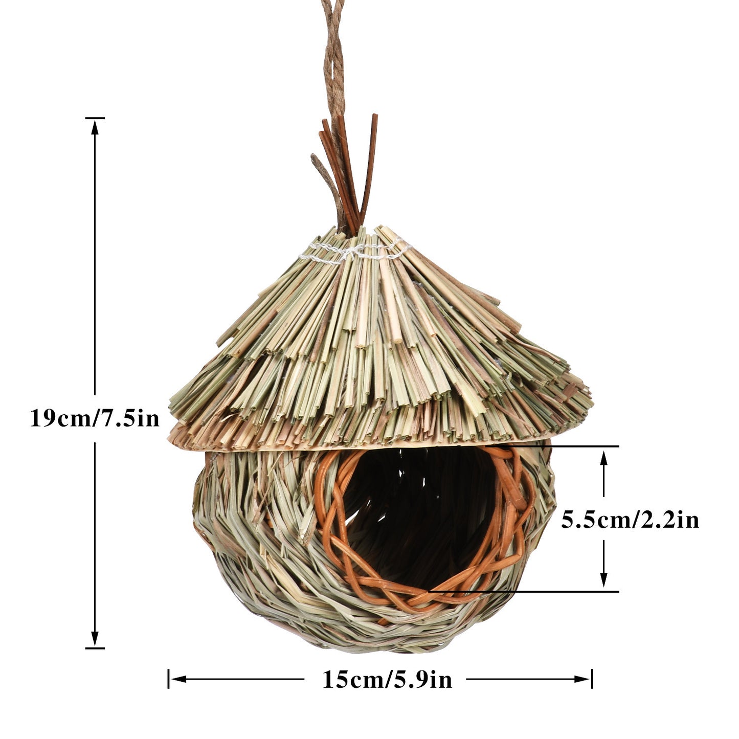 Creative Hanging Straw Bird Nest Manual Environment Layout