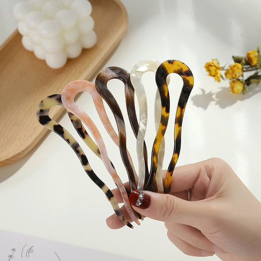 Acetate U-shaped Twist Hairpin Simple