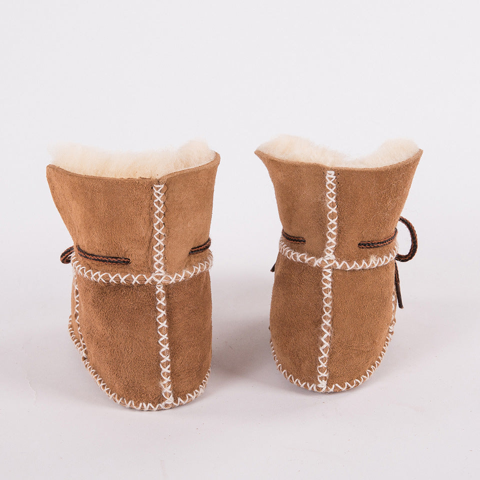 Warm soft sole baby walking shoes non slip boots