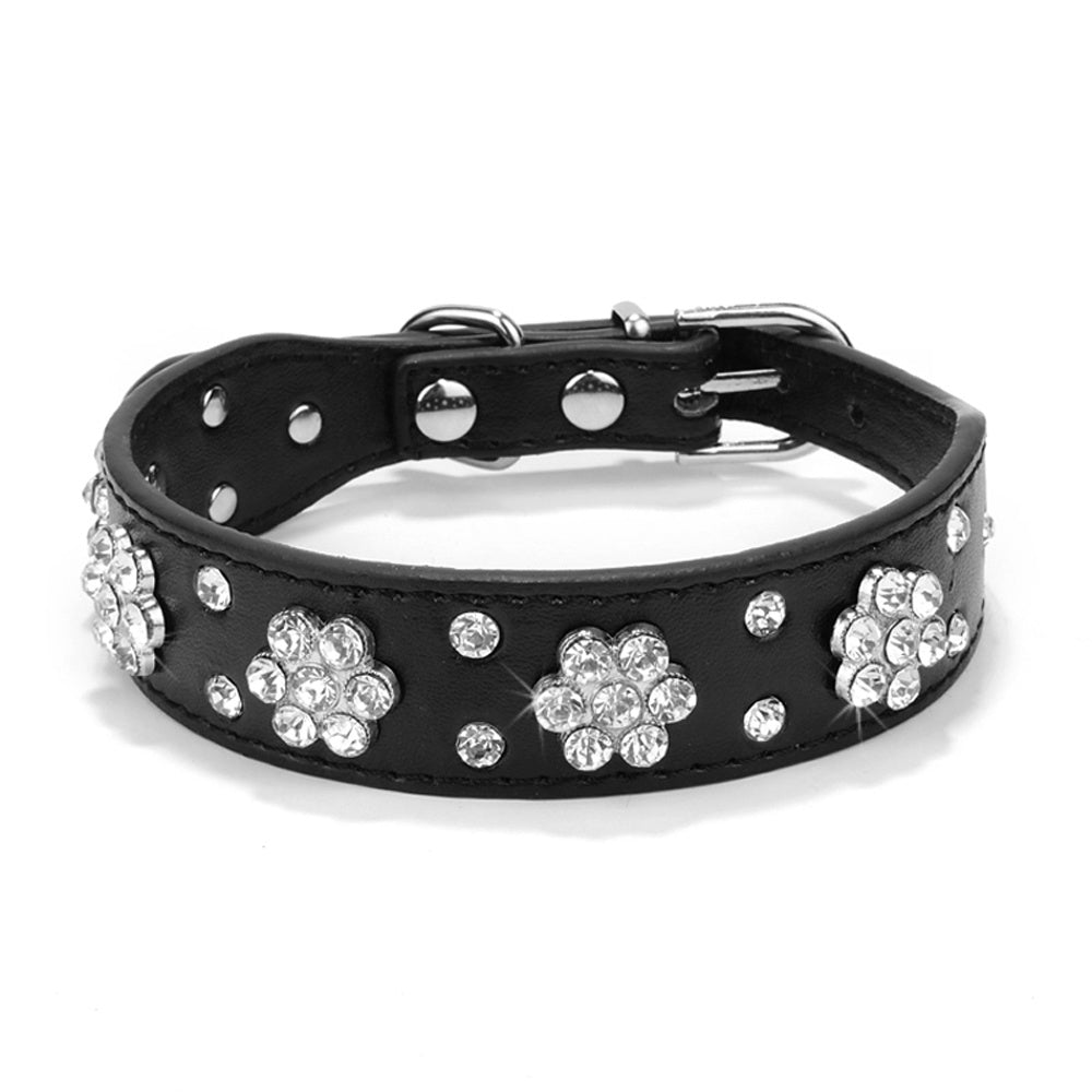 Shiny Hot Rhinestone Dog Cat Comfortable Korean Velvet Pet Leash