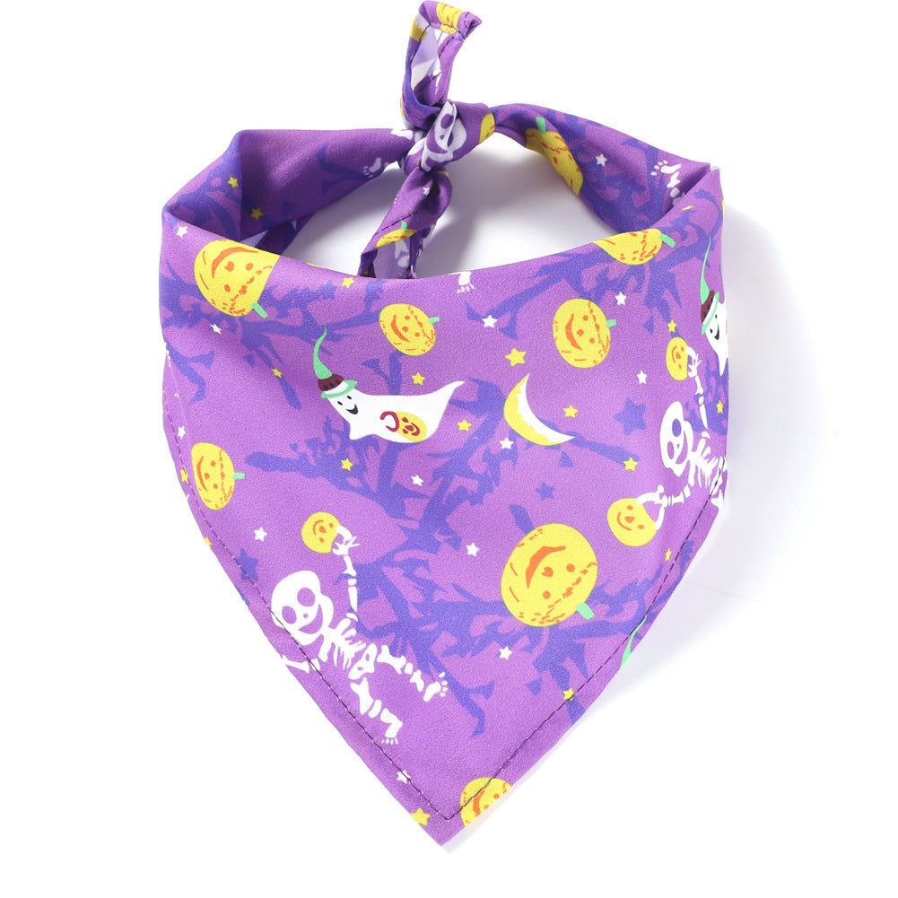 New Halloween Pet Drool Dog Triangle Scarf