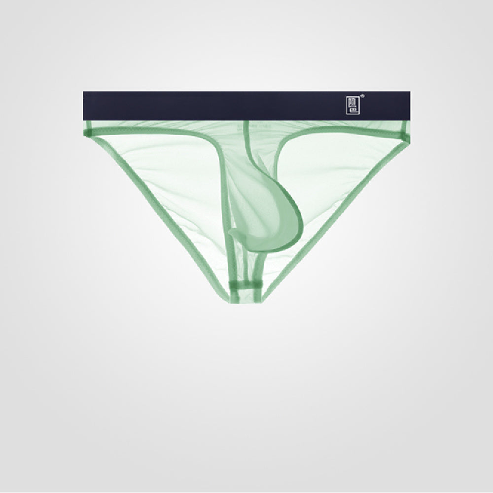 Underwear Men's Briefs Transparent Ice Silk Sexy Full Transparent Trendy Men's Personality Narrow Crotch Low Waist New