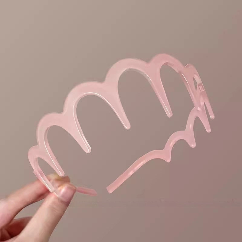 Headdress Wave Face Wash Toothed Non-slip Headband Unisex Hairpin Barrettes