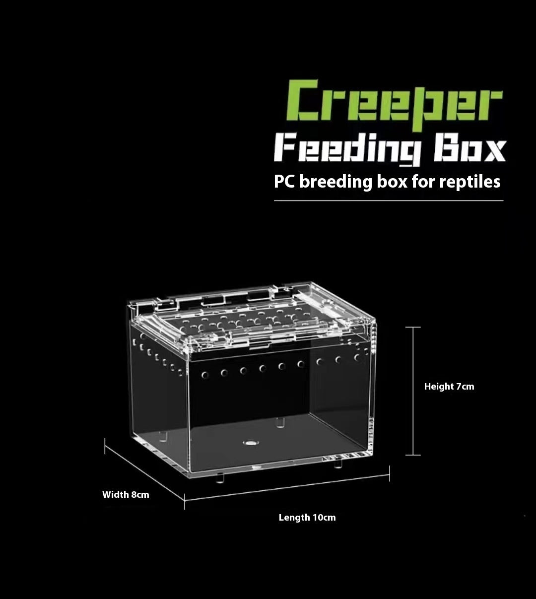 Crawler Acrylic High Permeability Feeding Box