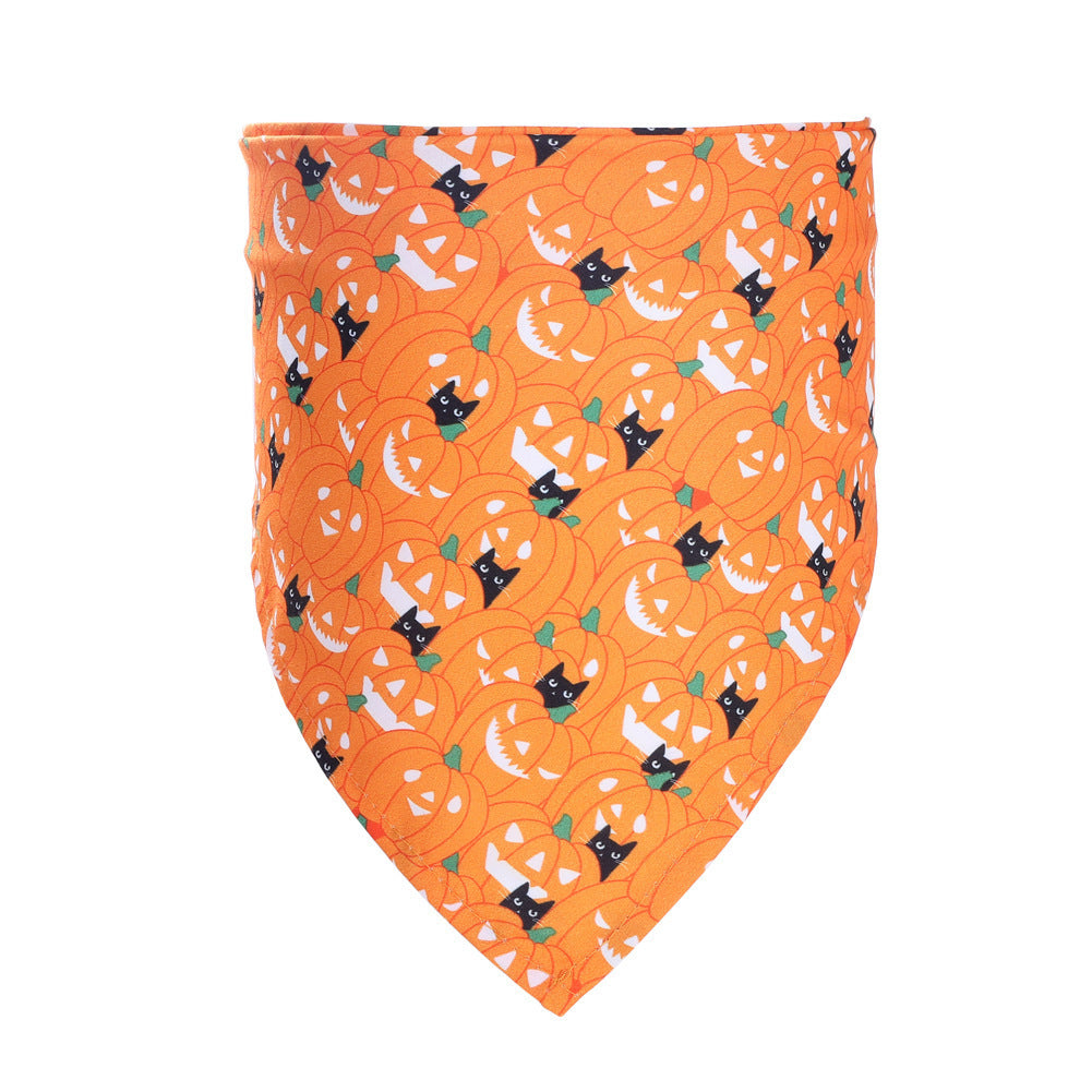 New Halloween Pet Drool Dog Triangle Scarf