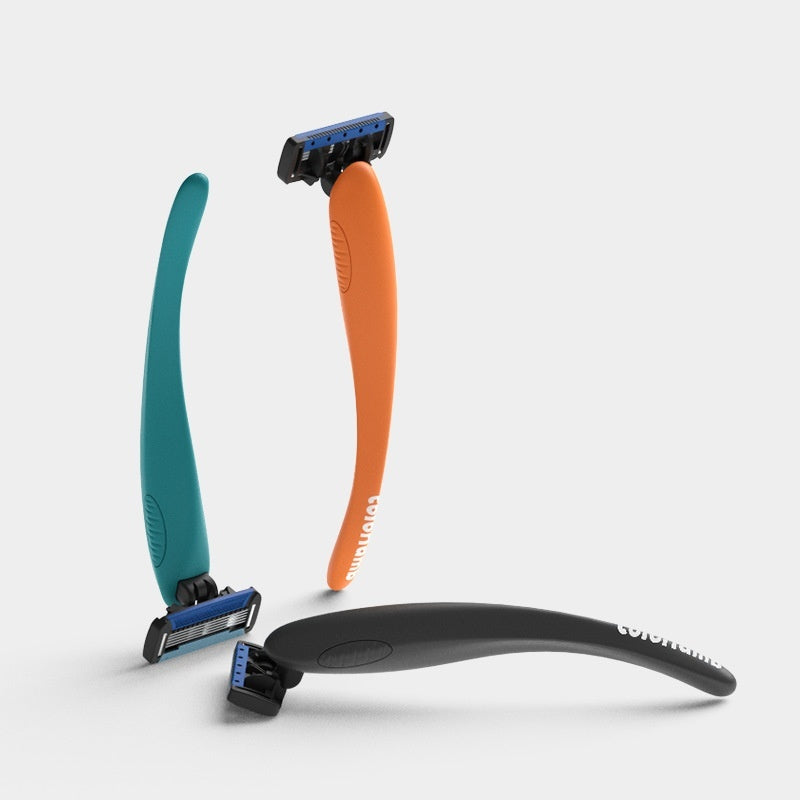Men's Shaver 5 1-layer Imported Cutter Head Whale Style Shaving Manual Shaver 1 Handle 2 Cutter Head 1 Base