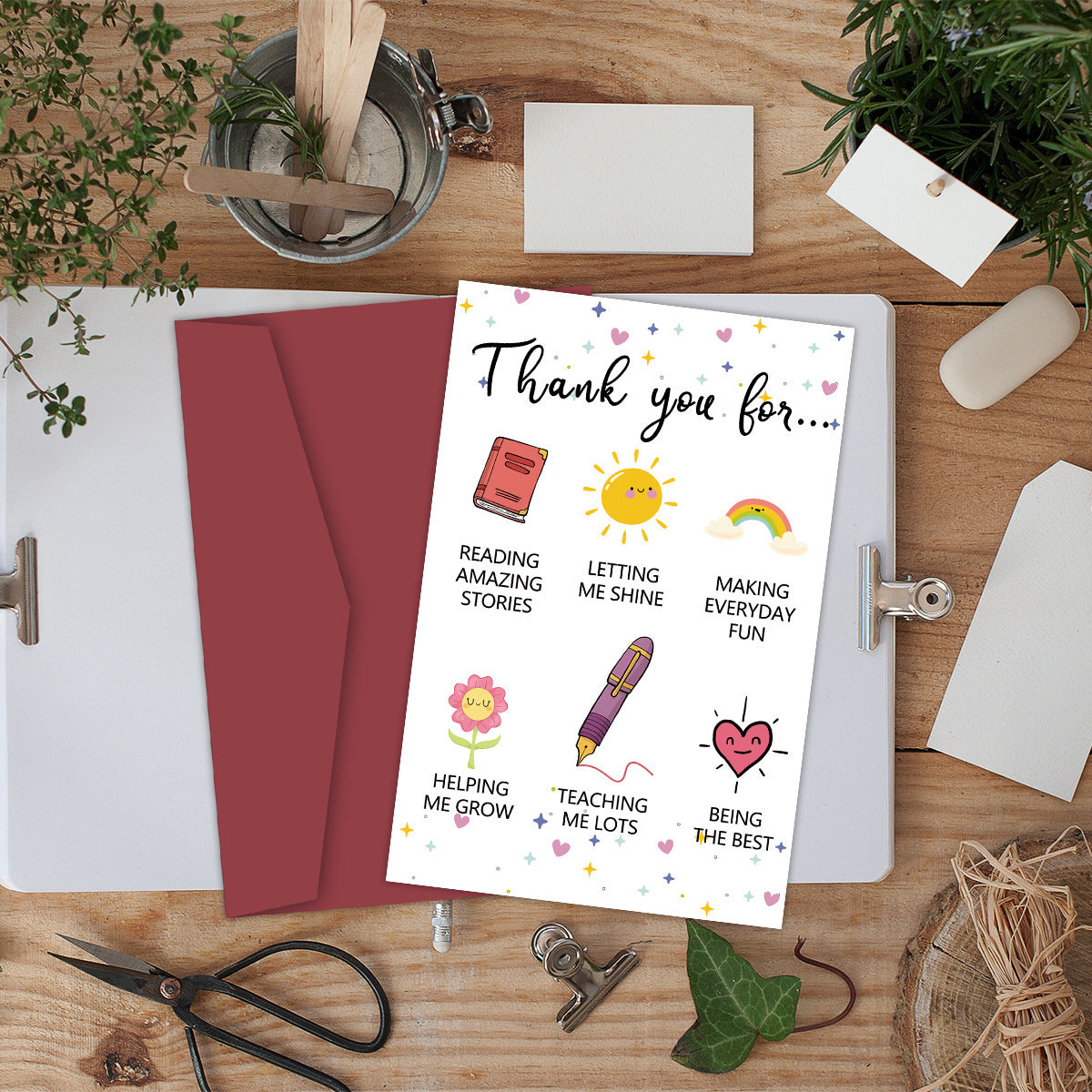 Birthday And Holiday Greeting Card With Envelope Text Card Gift
