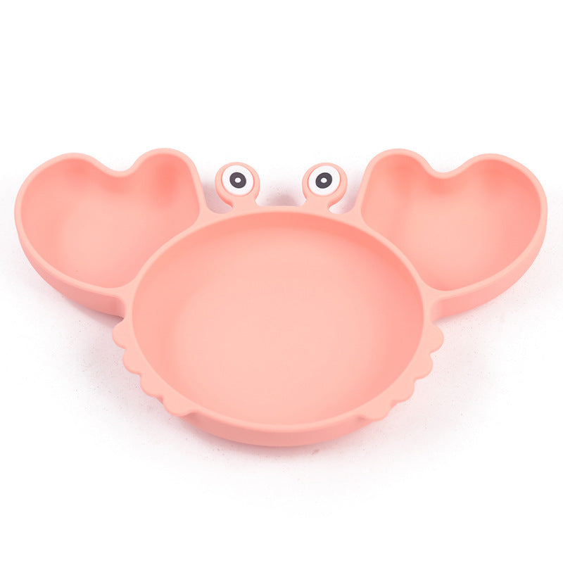 Silicone Split Cutlery Crab Plate For Infants