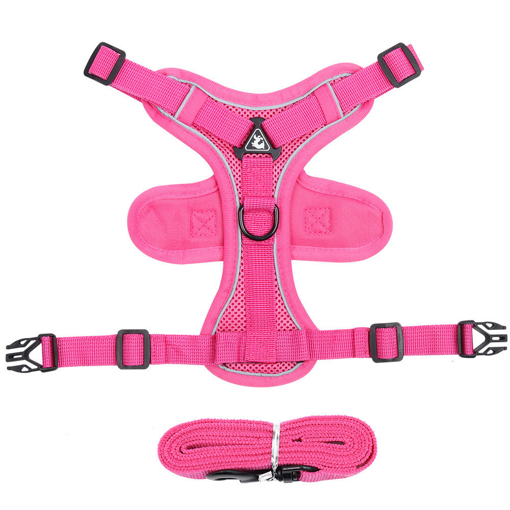Dog Hand Holding Rope Pet Vest Chest Strap Mesh Breathable Cat Anti-lost Collar