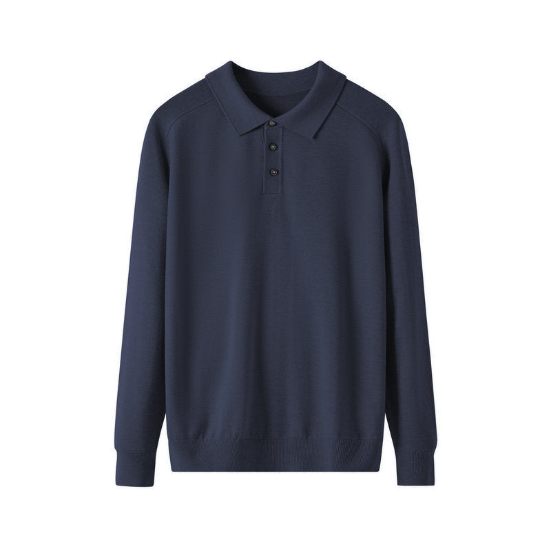 Men's Long-sleeved Sweater Lapel Comfortable All-match Sweater
