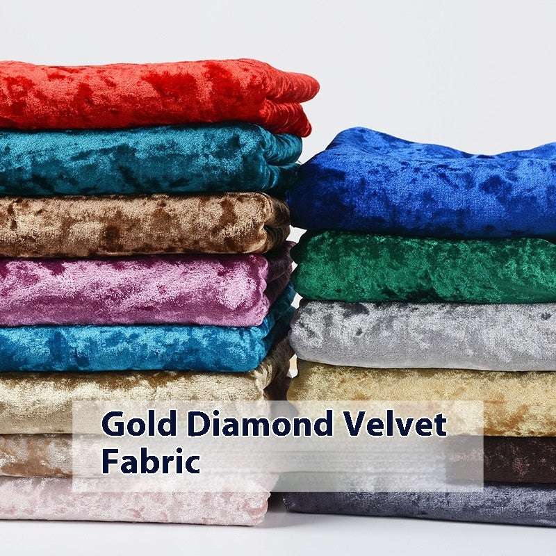 Multicolor Stretch Diamond Velvet Fabric Ice Flower Flannel