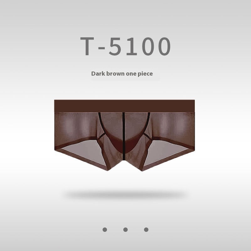 Men's Ice Silk Seamless Ultra-thin Sheer Low Waist Underwear