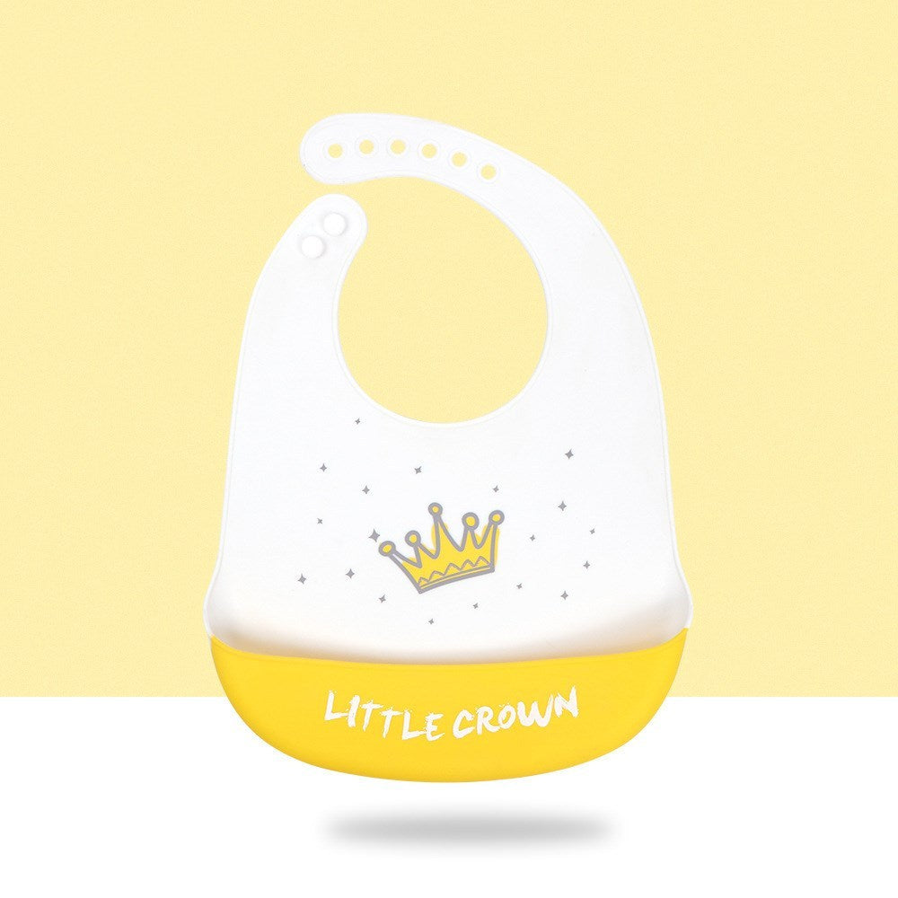Baby Cartoon Silicone Bib Waterproof And Dirt-proof Super Soft