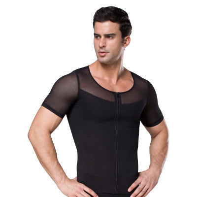 Men's corset stretch mesh