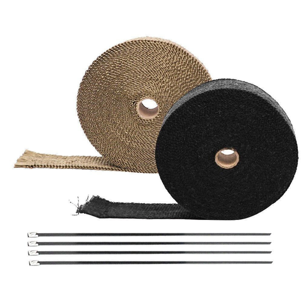 Motorcycle exhaust pipe insulation belt
