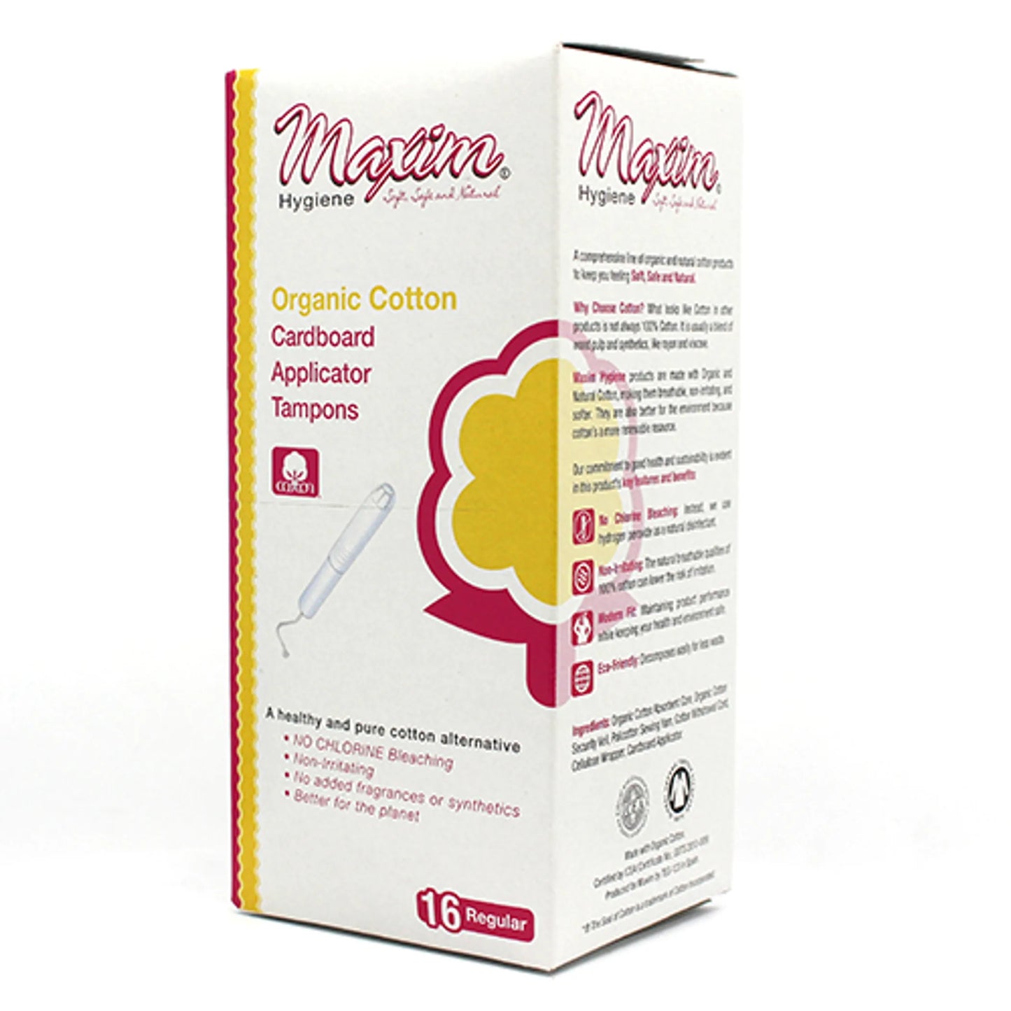 ORGANIC CRDBRD APPL TAMPON - Applicator: Cardboard