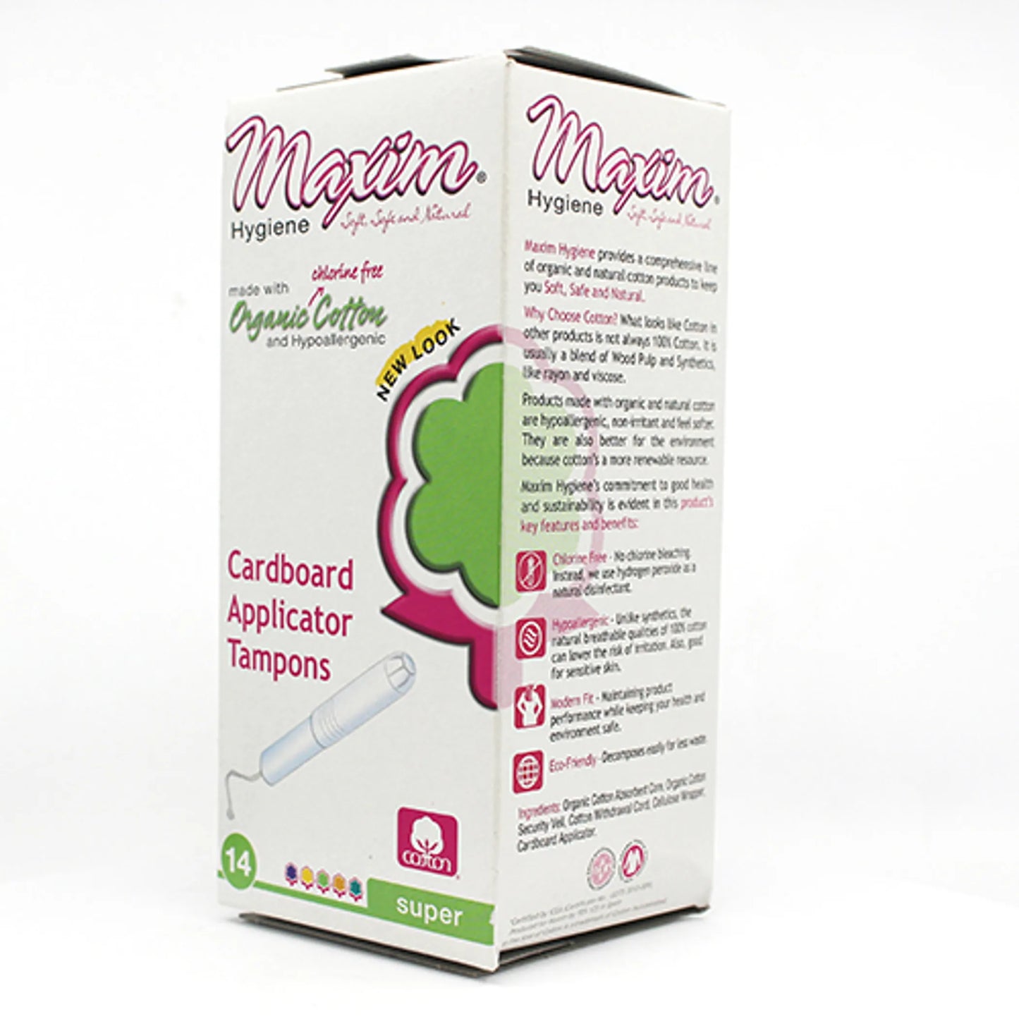 ORGANIC CRDBRD APPL TAMPON - Applicator: Cardboard