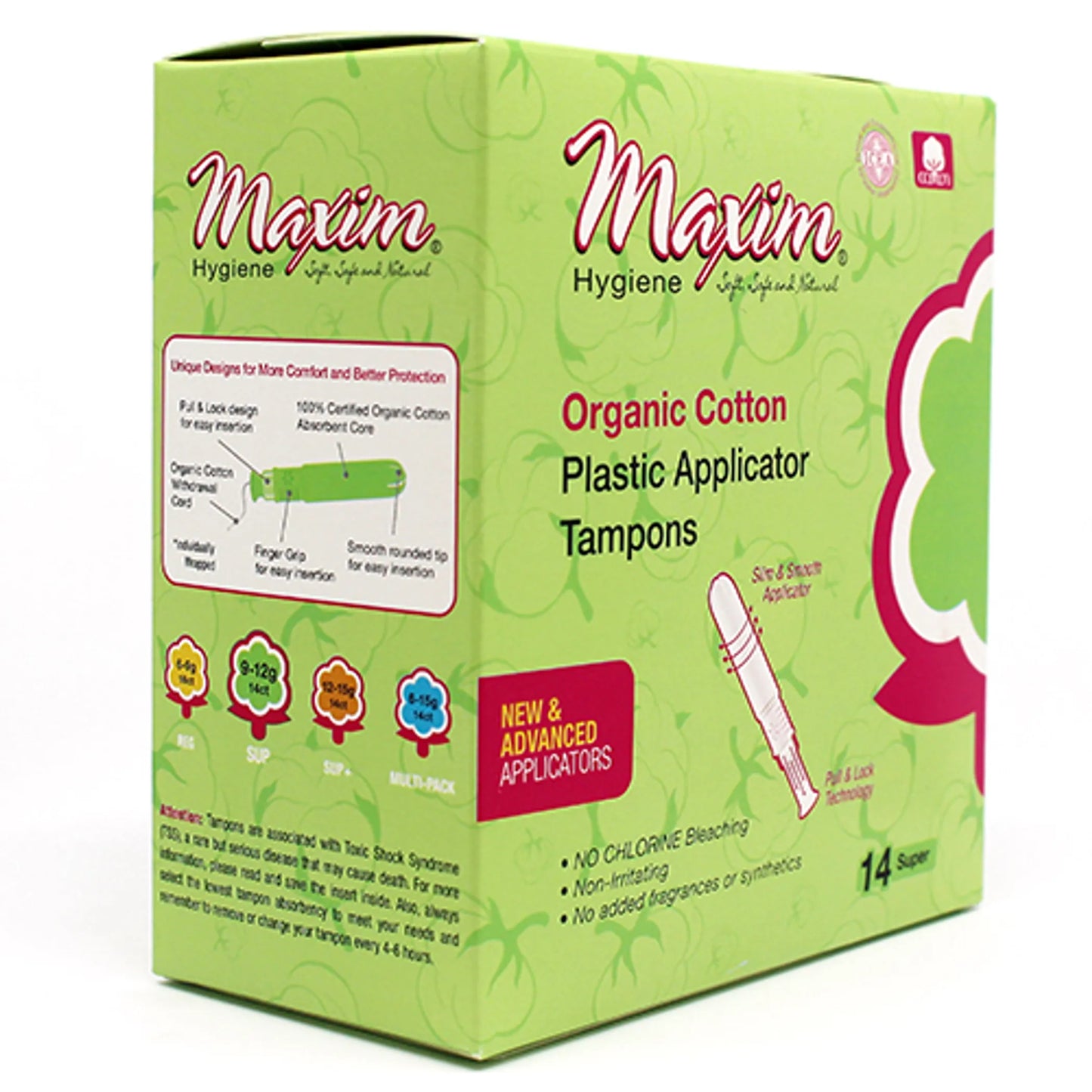 ORGANIC PLSTC APPL TAMPON - Applicator: Plastic