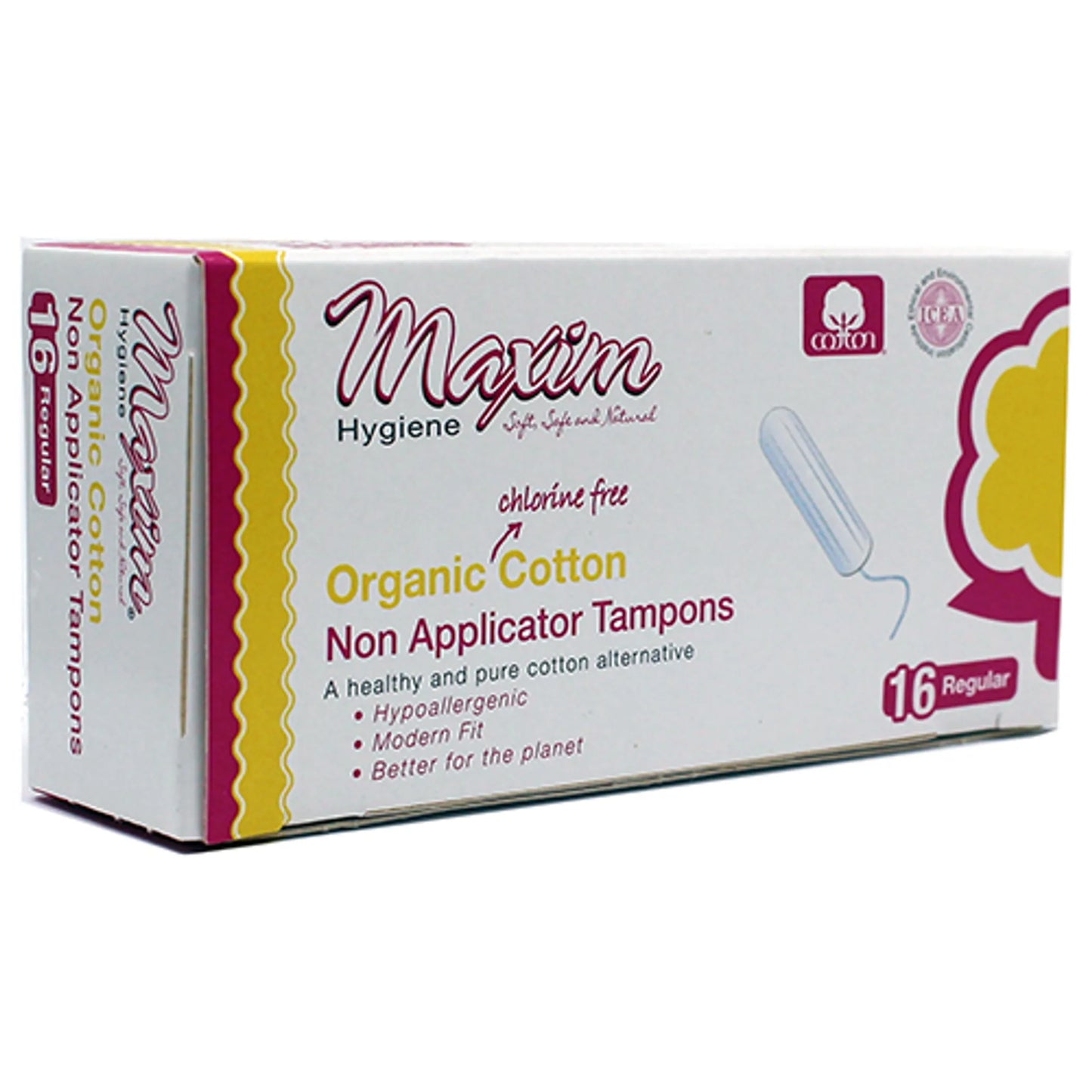ORGANIC NON APPL TAMPON - Size: 12X16 | Pack Of: 16 | Applicator: Non-applicator | Count: 16