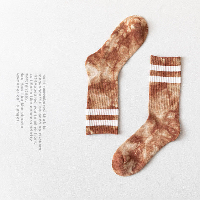 Couple Socks, Men's Autumn and Winter High-Tube Socks, Mid-Tube Parallel Bars