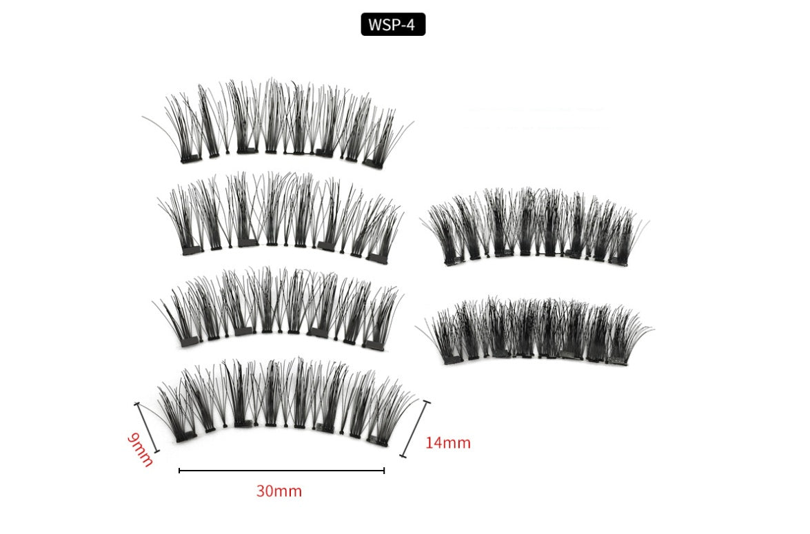 Four magnet magnet false eyelashes
