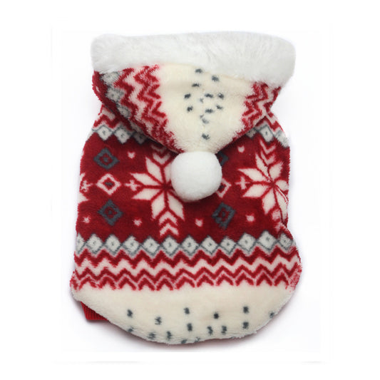 Dog two-tone snowflake coat