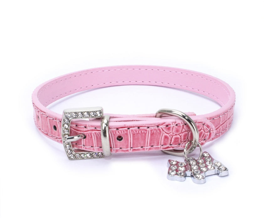 pattern puppy charm pet collar dog chain dog ring