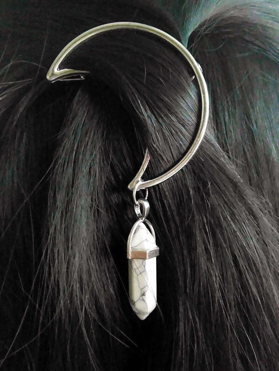 Moon hexagonal hairpin