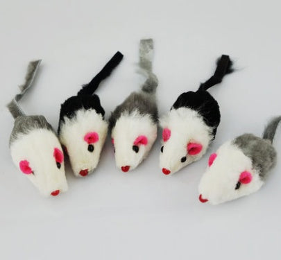 Fake Mouse Tiantian Rabbit Skin Mouse Funny Cat Toy