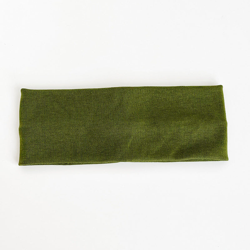 Solid Color Elastic Knitted Headband Athleisure
