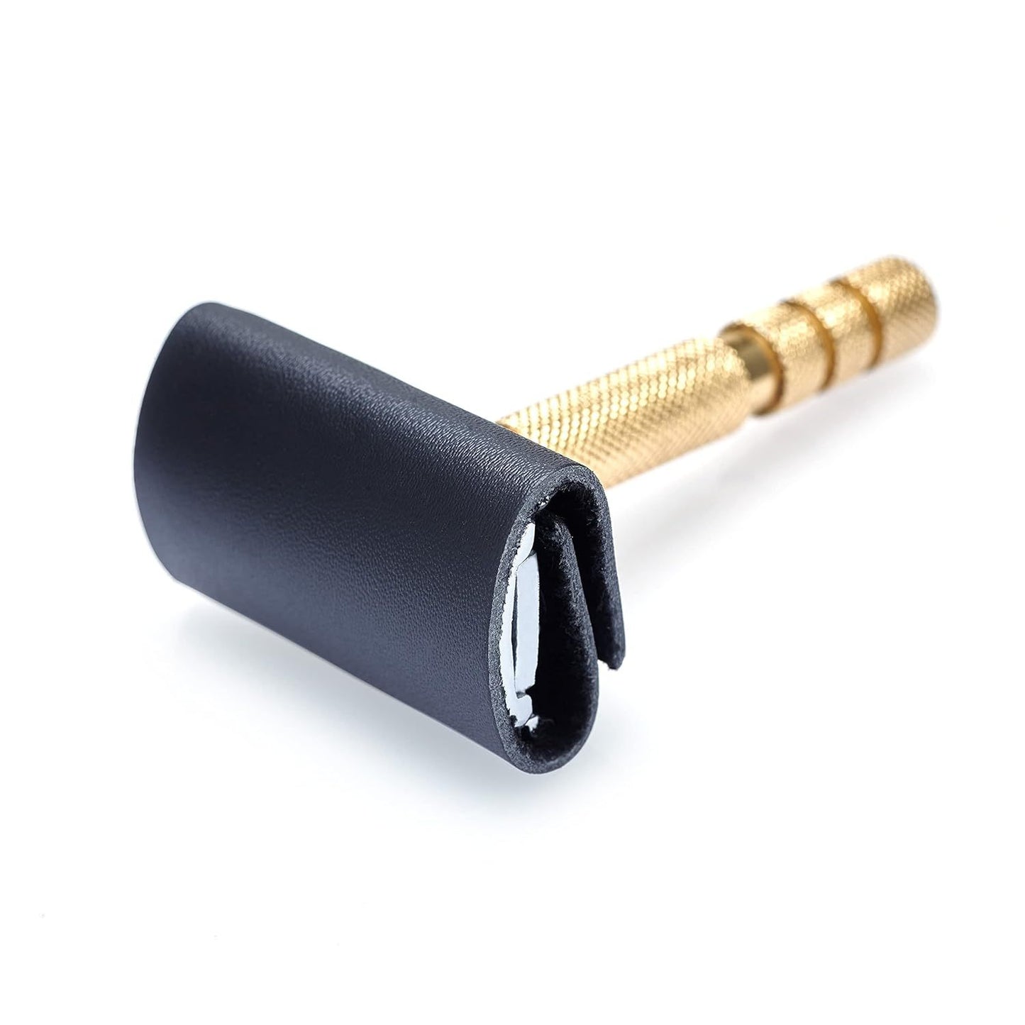 Safety Razor Head Protecting Leather Cover, Genuine Leather Double Edge Safety Razor Case Accessories For Travel, Butterfly Razor Case