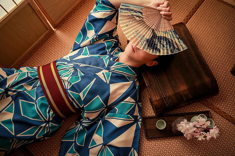 Japanese Kimono Formal Polyester Anti-Wrinkle Non-Ironing Kimono Suit