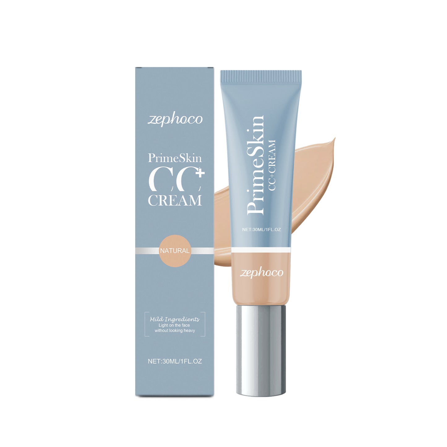zephoco Nourishing Light Liquid Foundation Series, Light Moisturizing, Brightening, Hydrating And Non-Sticking Powder For Natural Makeup