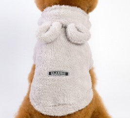 Small dog warm cartoon warm clothes