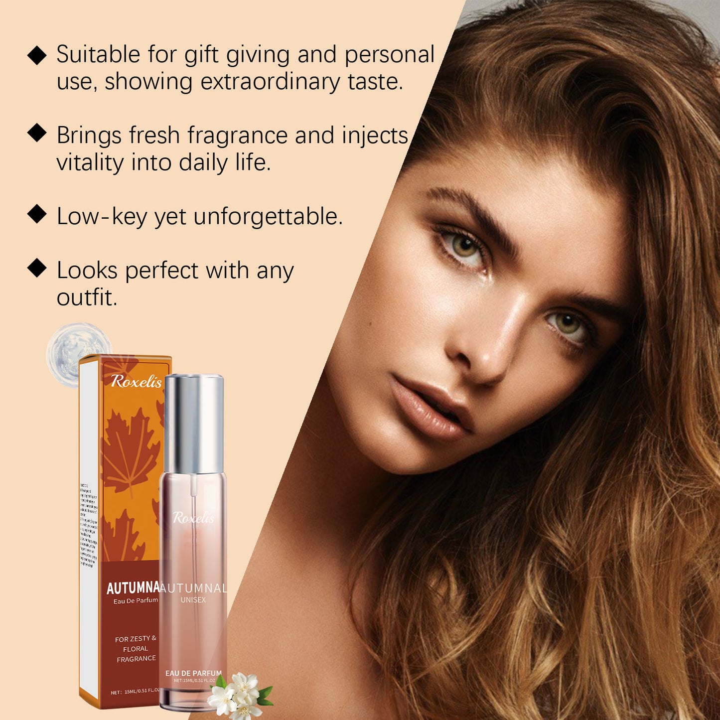 Autumn Perfume Citrus Flower Natural Fresh Light Fragrance Portable Lasting Fragrance Exudes Personal Charm Perfume