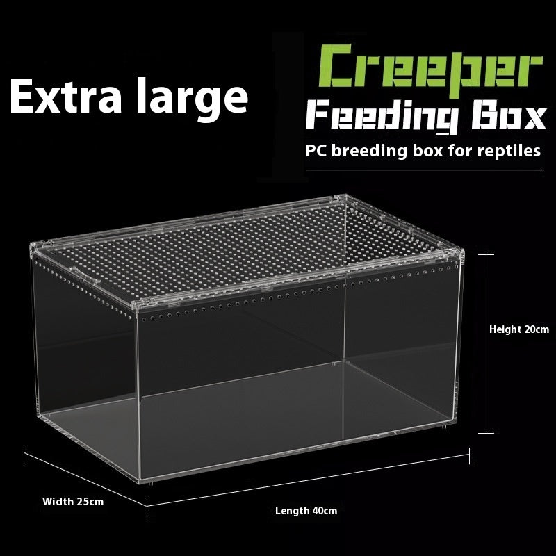 Crawler Acrylic High Permeability Feeding Box
