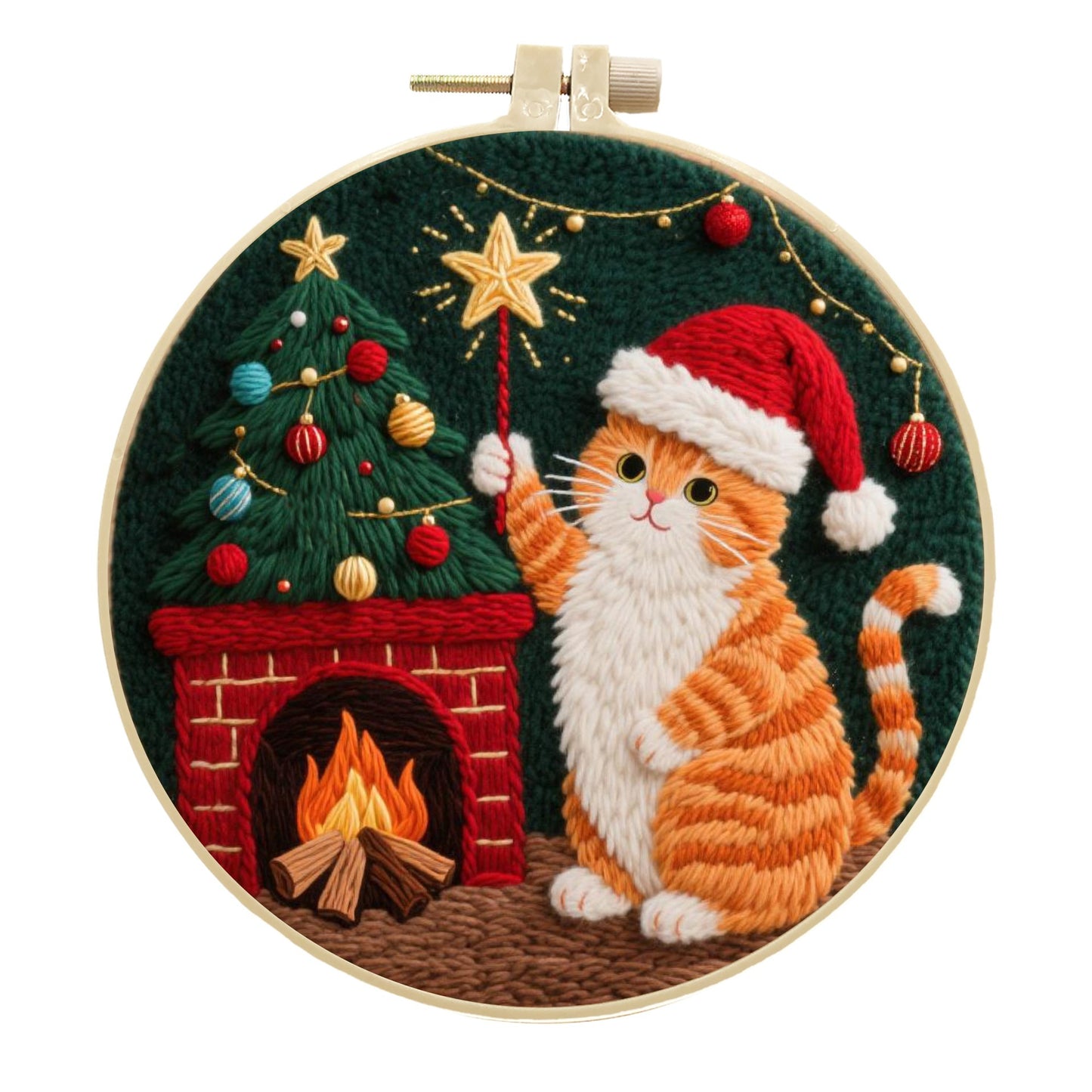 Cat Handmade Embroidery Diy Material Package
