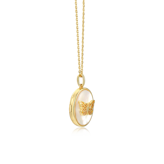 18K Gold Plated Papilio Whisper Locket SN007G