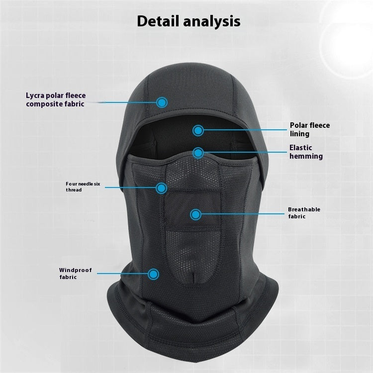 Winter Cycling Mask Warm Motorcycle Hood Outdoor Windproof Skiing