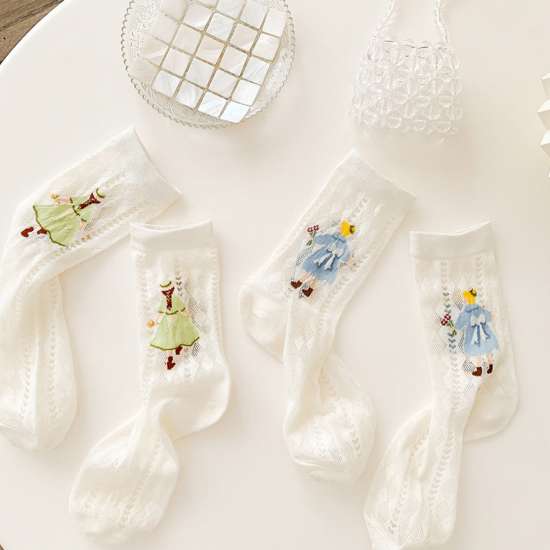 Ladies Korean Style Ins Trendy Hollow Tube Socks