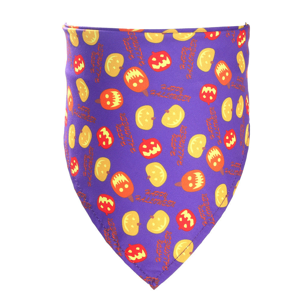 New Halloween Pet Drool Dog Triangle Scarf
